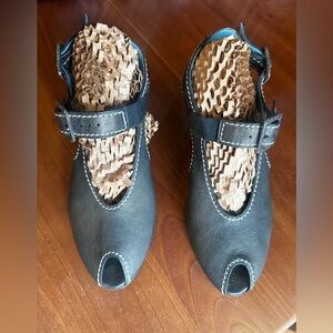 Thierry Rabotin Peep Toe Heels with Strap